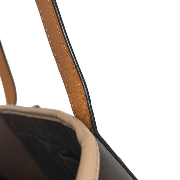 Auth COACH - F24841 Dark Brown Beige PVC Leather Tote Bag - Picture 8 of 11